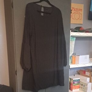 Maurices Gray Long Sleeve Dress